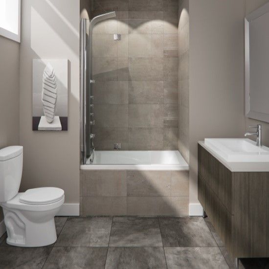 Picture of ZENYA 32X60 AFR BATH LDRN FLANGE WHI