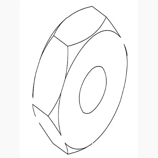 Picture of 60129 NUT 8-32UNC-2B