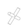Picture of 1011053-CP HANDLE CROSS