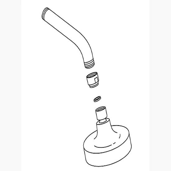 Picture of 1152952-CP SHOWERHEAD AND ARM KIT M.F.