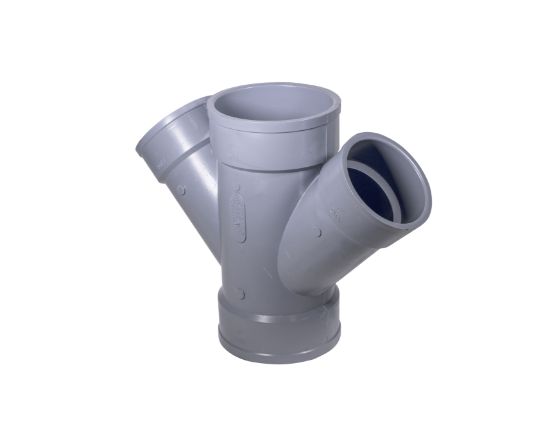 Picture of LD+ 4 X 3" PVC XFR HXHXHXH 45D WYE