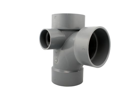 Picture of 3 X 3 X 3 X 1-1/2 " PVC XFR LH INLET TY