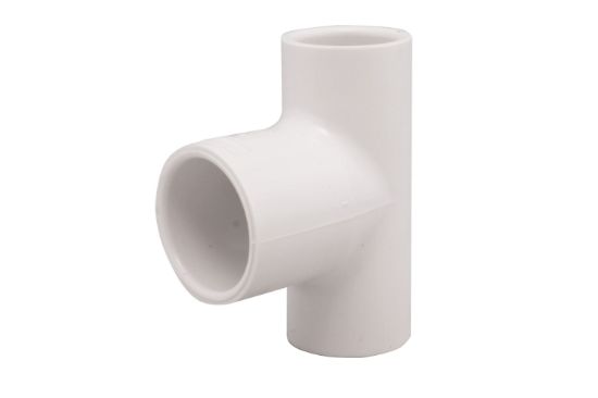 Picture of 1/2" X 3/4" PVC 40 TEE SW WHITE