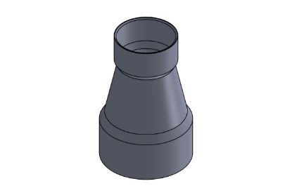 Picture of 12"X8" PVC 40 CONC. RED. CPLG SW FAB