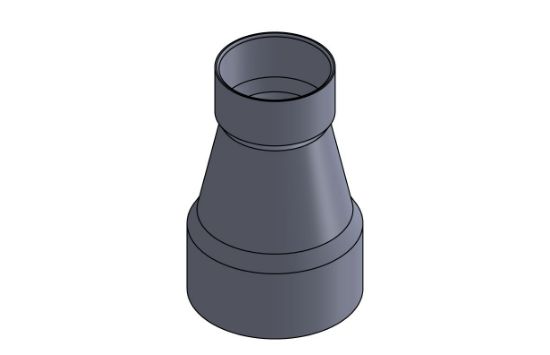 Picture of 12"X8" PVC 40 CONC. RED. CPLG SW FAB