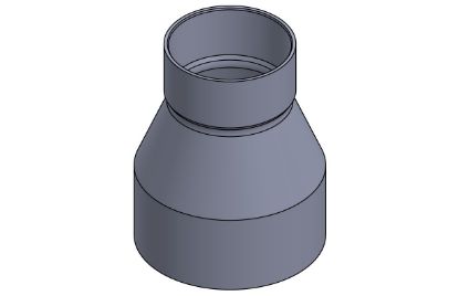 Picture of 12 X 8" PVC XFR H X H RED COUPLING