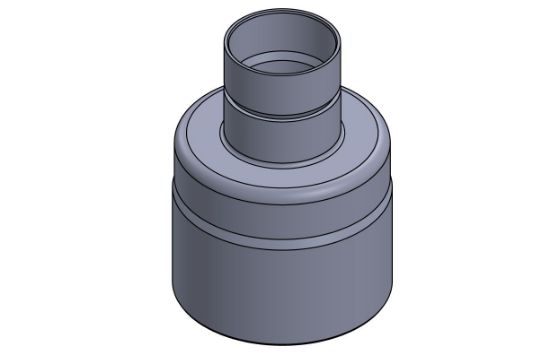 Picture of 12 X 6" PVC XFR H X H RED COUPLING