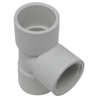 Picture of 21/2" PVC 40 TEE SW X FIP WHITE