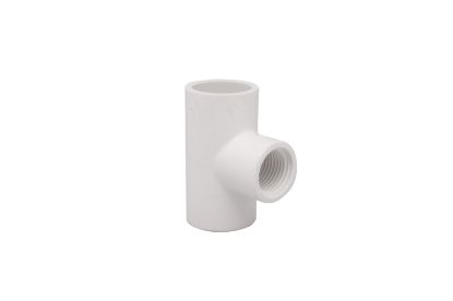 Picture of 11/4" X 1/2" PVC 40 TEE SW X FIPWHITE