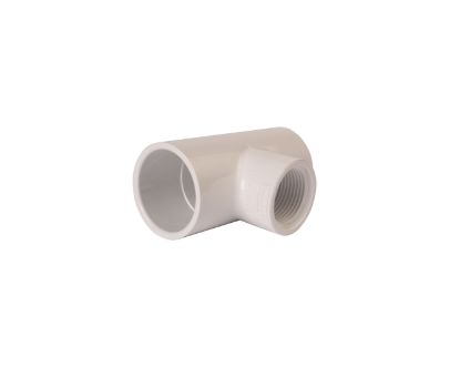Picture of 11/2" X 11/4"X1" PVC 40 TEE SW X FIP WHI