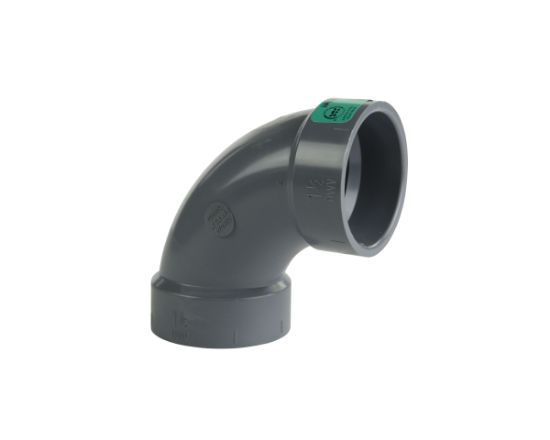 Picture of 1-1/2" PVC XFR H X H 90 LONG ELBOW