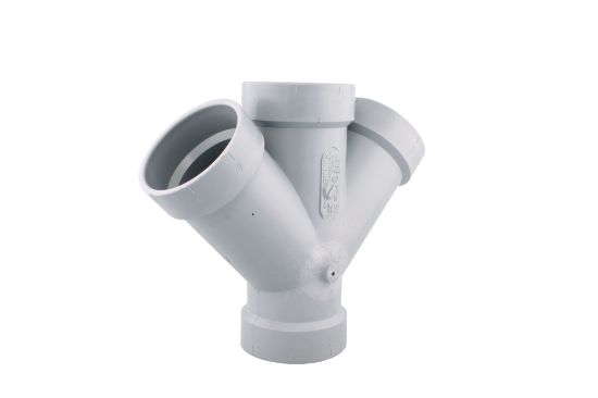 Picture of 4 X 3  PVC DWV  HXHXH  DBLE Y