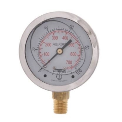 Picture of PFQ804LF 21/2 0-100 LIQ.F GAUGE 1/4 BTM