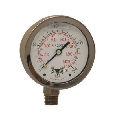 Picture of PFP826 21/2 0-200 PREM LIQ GAUGE 1/4BTM