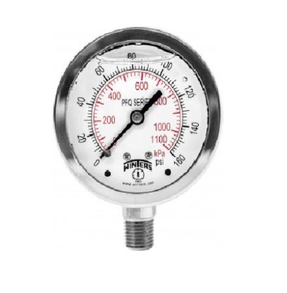 Picture of PFQ122 21/2 0-160 SS LIQ.F GAUGE 1/4 BTM
