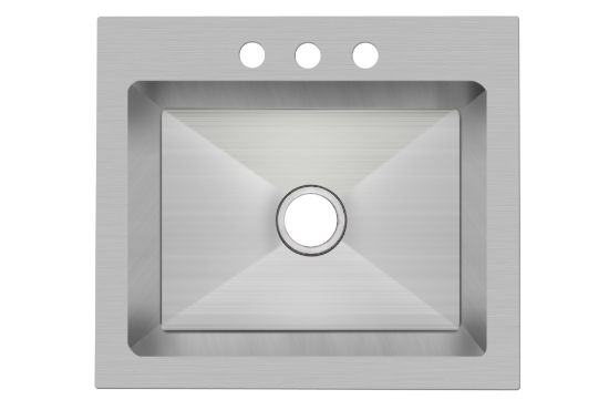 Image sur 25X22X9 DM 3T 18GA 1B EVIER INOX SAULT