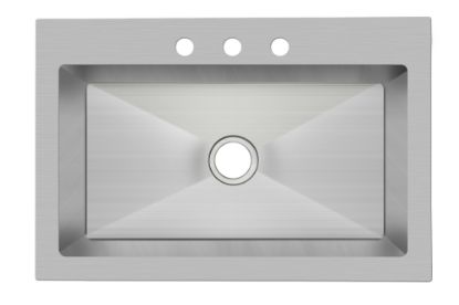 Picture of 33X22X9 DM 3H 18GA 1B SS SNK SAULT