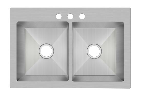 Picture of 33X22X9 DM 3H 18GA 2B SS SNK SAULT