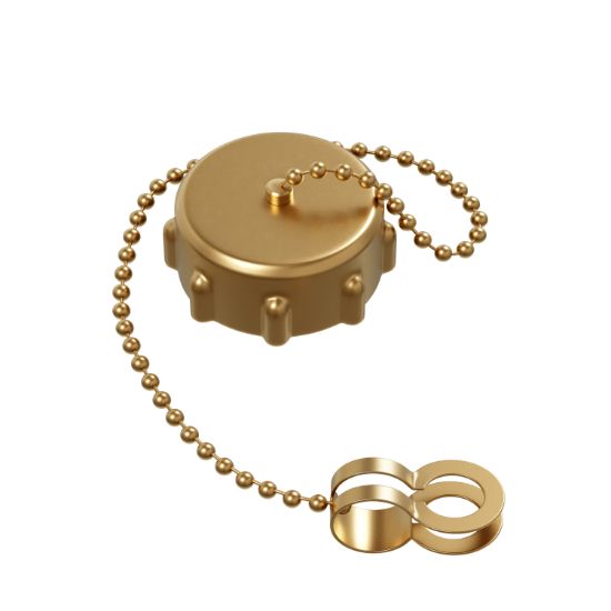 Picture of 3/4 BRS HOSE CAP W 12 CHAIN WSHR