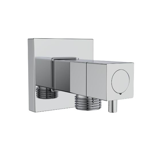 Picture of B92005 BRASS SQUARE SHUTOFF ELBOW