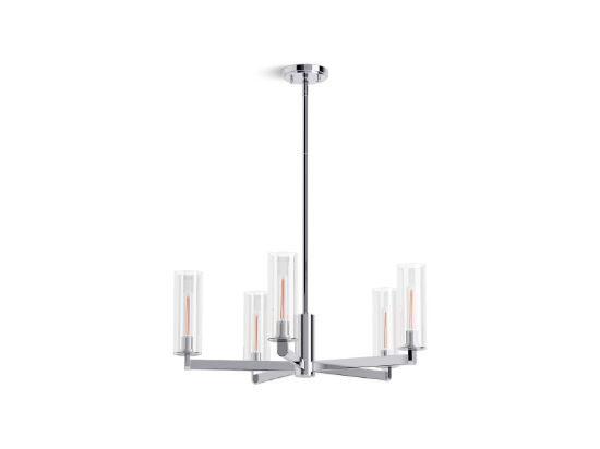 Picture of 35878-CH05-CPL CRUE 5-LIGHT CHANDELIER