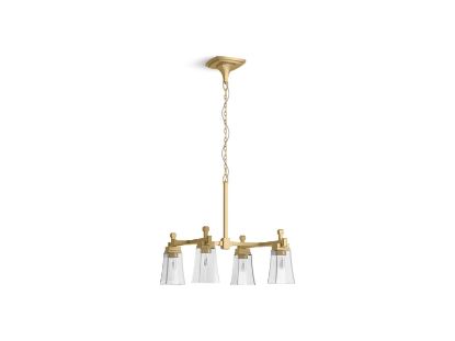 Picture of 31758-CH04-2GL RIFF 4 LIGHT CHANDELIER
