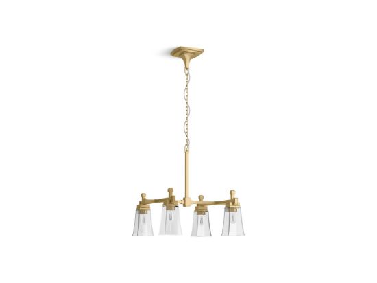 Picture of 31758-CH04-2GL RIFF 4 LIGHT CHANDELIER