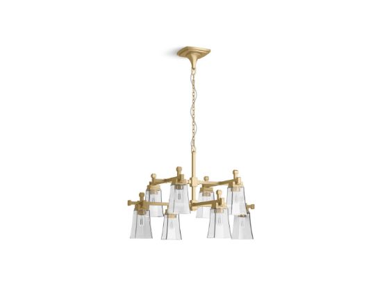Picture of 31759-CH08-2GL RIFF 8 LIGHT CHANDELIER