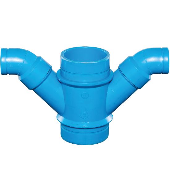 Picture of 710431 6X4" RED DBL LNG TURN WYE NH BLUE