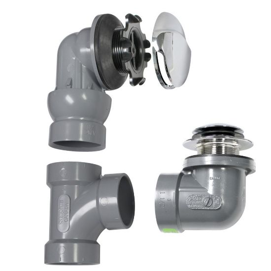 Image sur 382858 11/2" PVC GRIS T/P AJ A/CLAPET CP