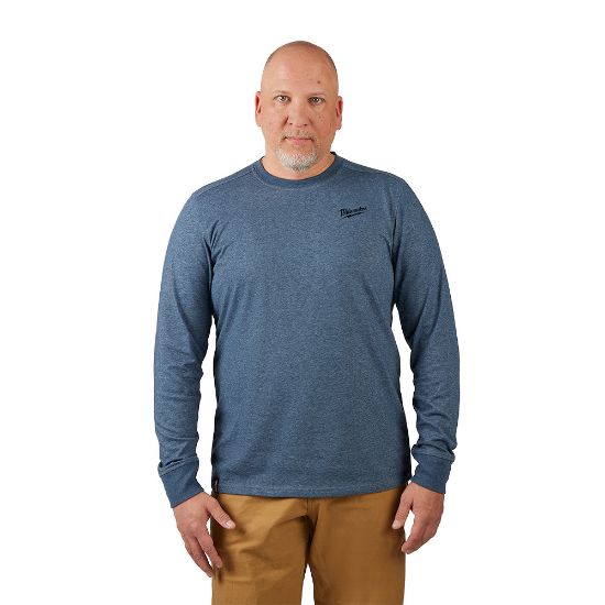 Image sur 604BLS HYBRID WORK T-SHIRT ML BLEU P