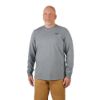 Image sur 604GL HYBRID WORK T-SHIRT ML GRIS L