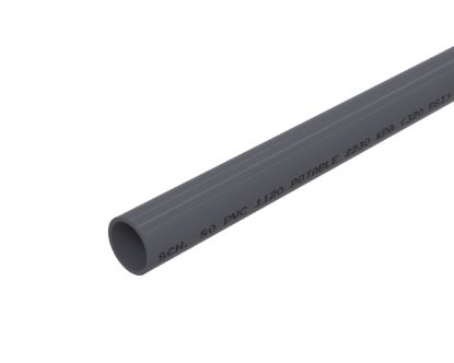 Picture of 12 X 20 GREY PVC 80 PIPE PLAIN END